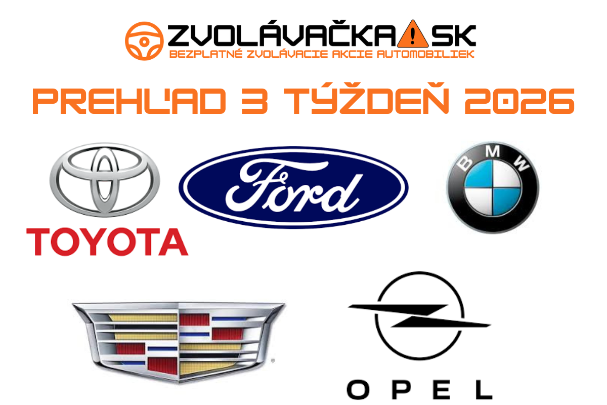 Najviac áut zvoláva Ford – požiare, brzdy, pásy (týždeň 3/26)